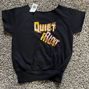 Quiet Riot Black Graphic Tee vintage dead stock Tropix youth 10/12